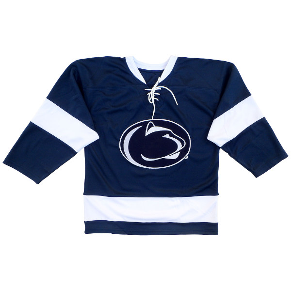 youth navy hockey jersey with Penn State Athletic Logo